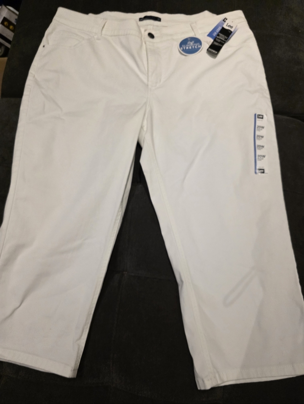 Lee Easy Fit White Slim Stretch Pants